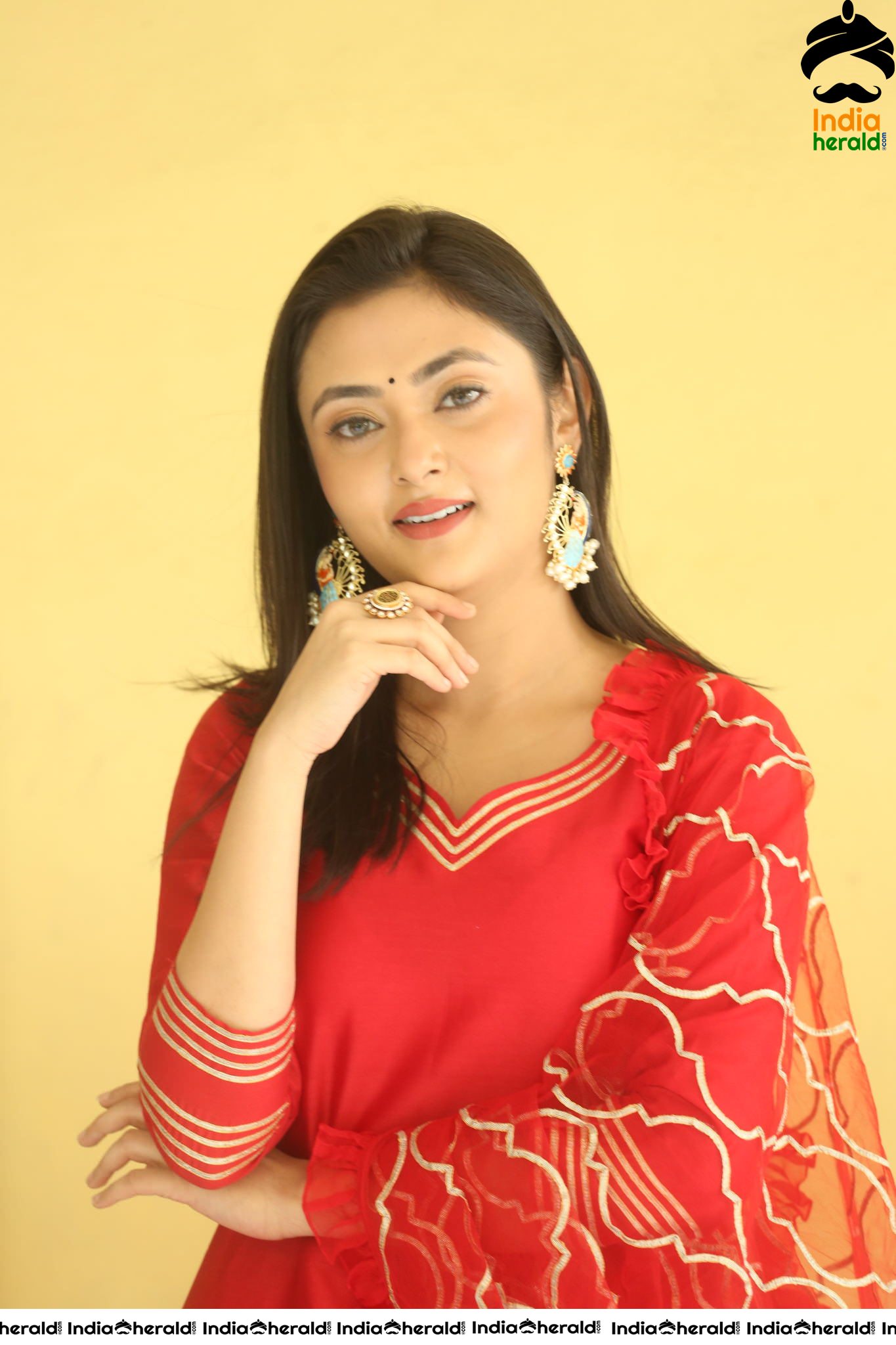 Heroine Megha Chowdhury Latest in Red Set 1