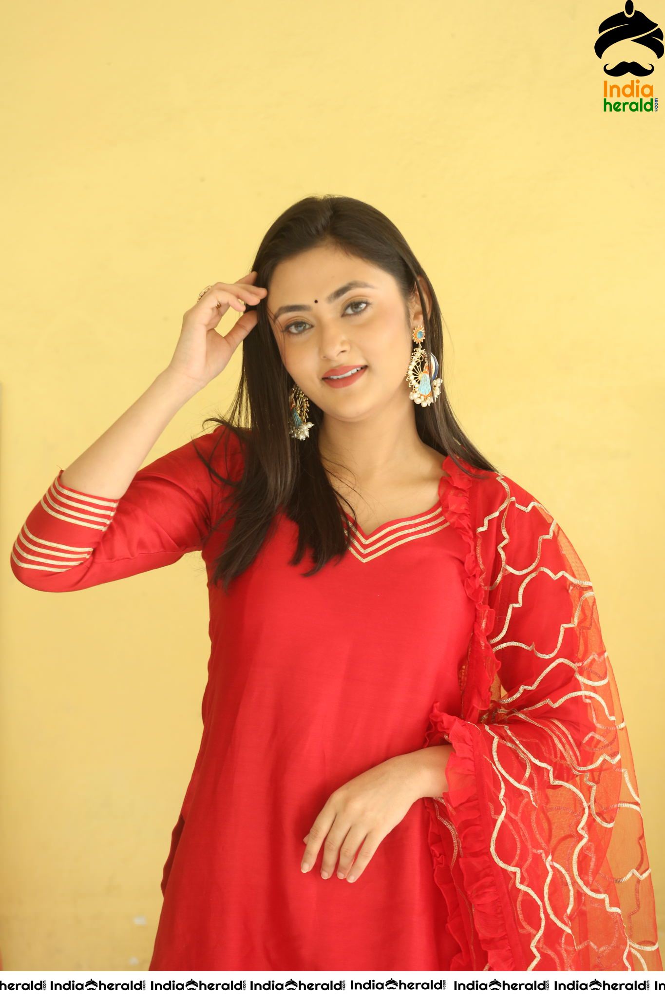 Heroine Megha Chowdhury Latest in Red Set 2