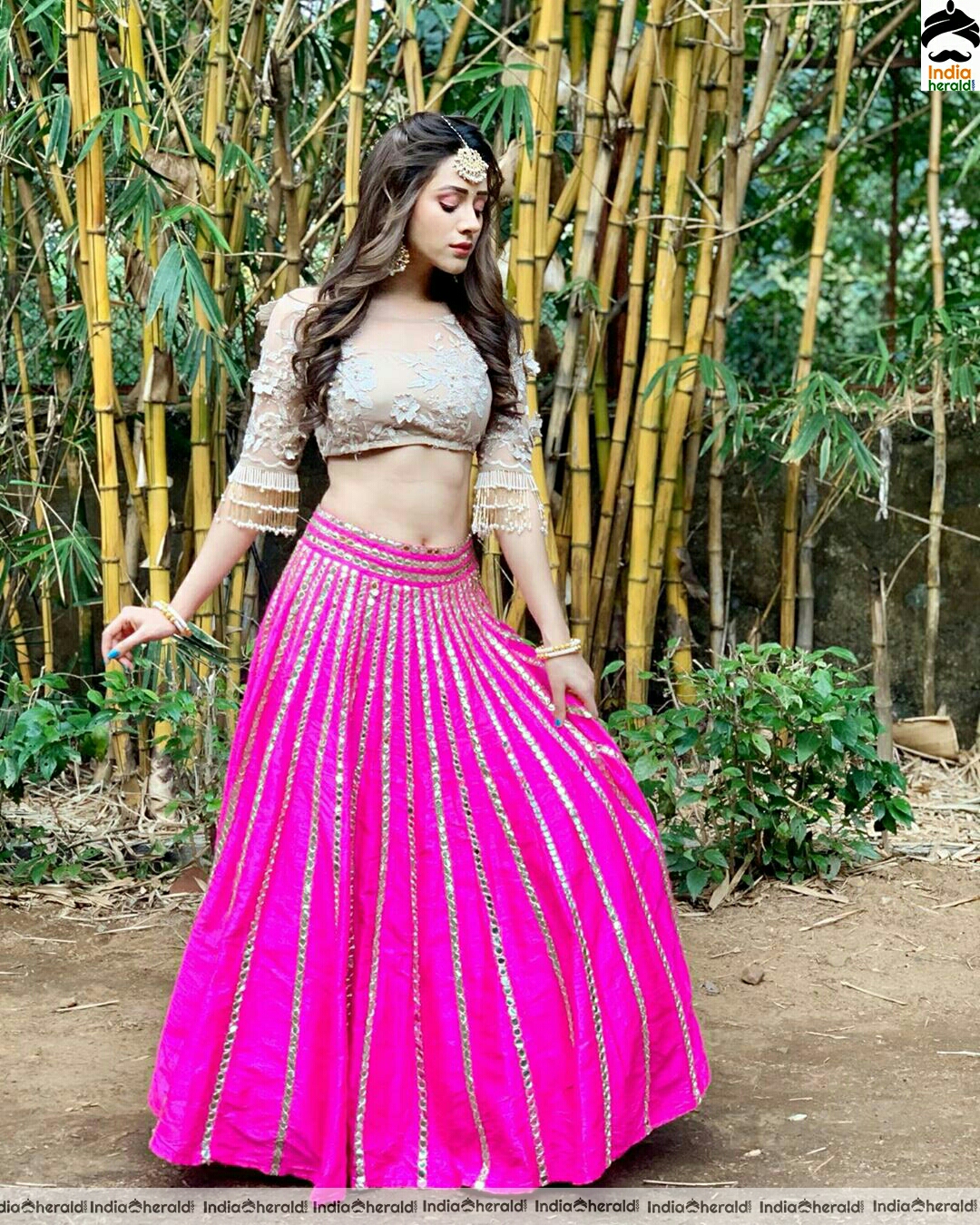 Hiba Nawab Shows Her Sexy Waistline In latest Clicks Set 2