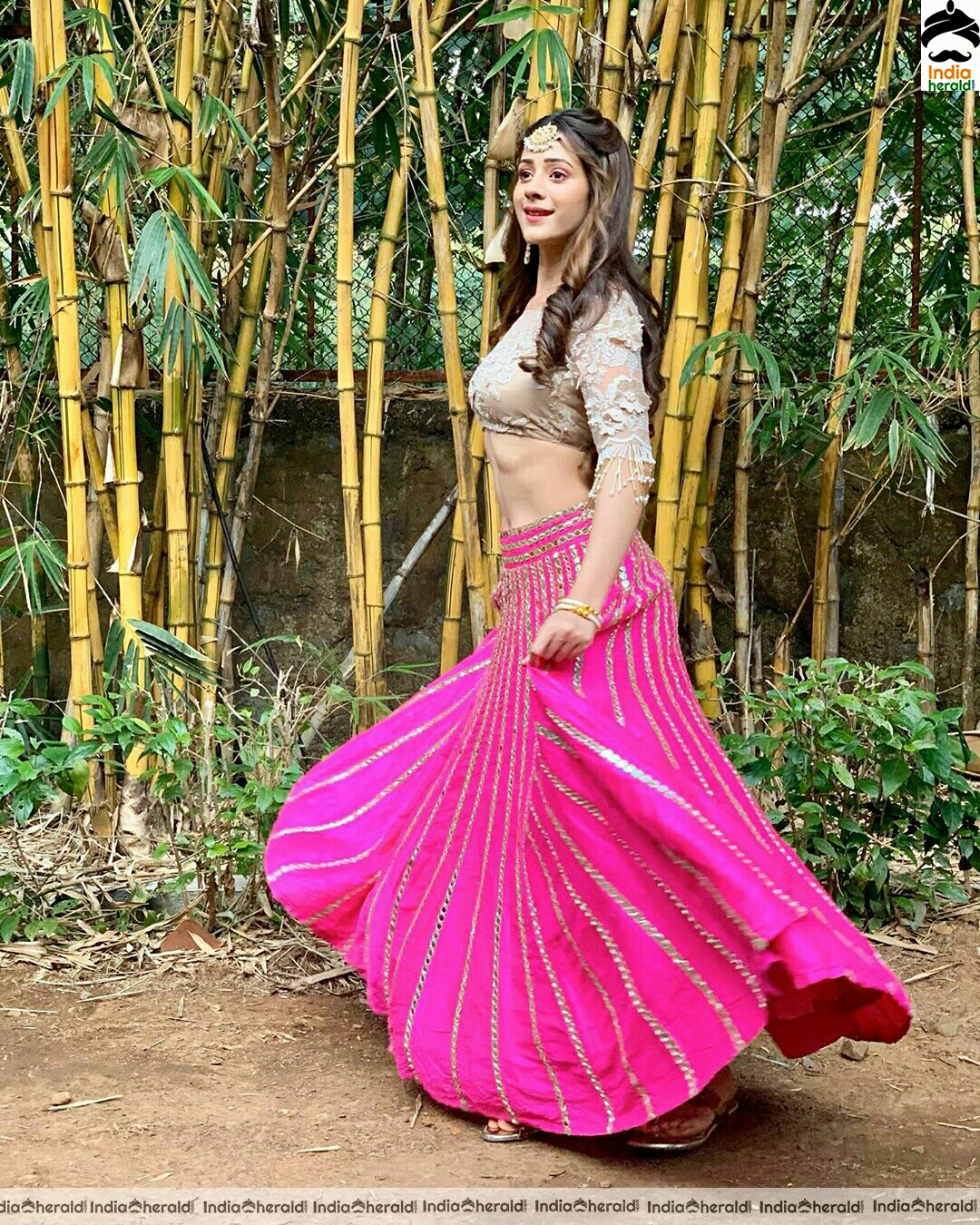 Hiba Nawab Shows Her Sexy Waistline In latest Clicks Set 2