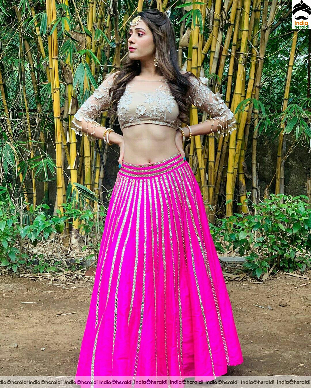 Hiba Nawab Shows Her Sexy Waistline In latest Clicks Set 2