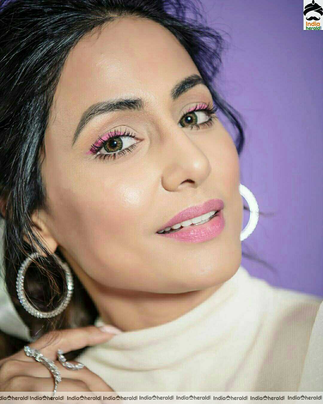 Hina Khan Cute White Dress Stills