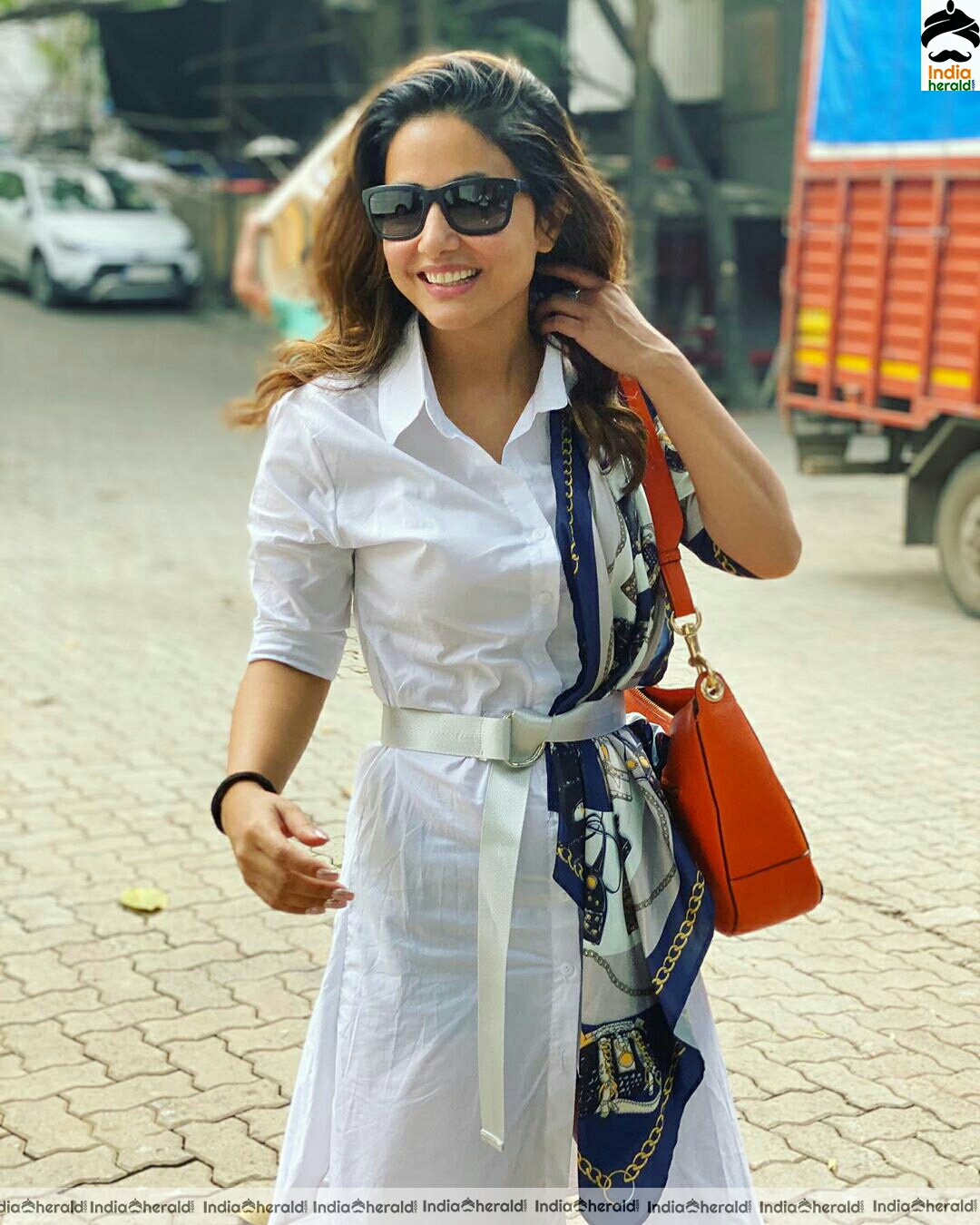 Hina Khan Latest Glam white dress stills