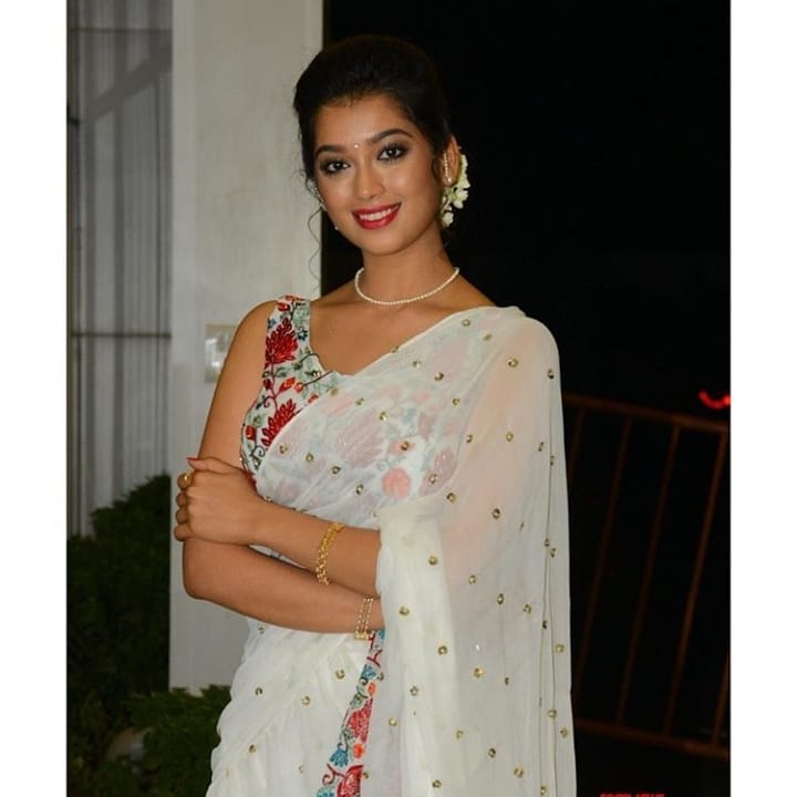 Hippi Heroine Digangana Suryavanshi In Transparent White Saree