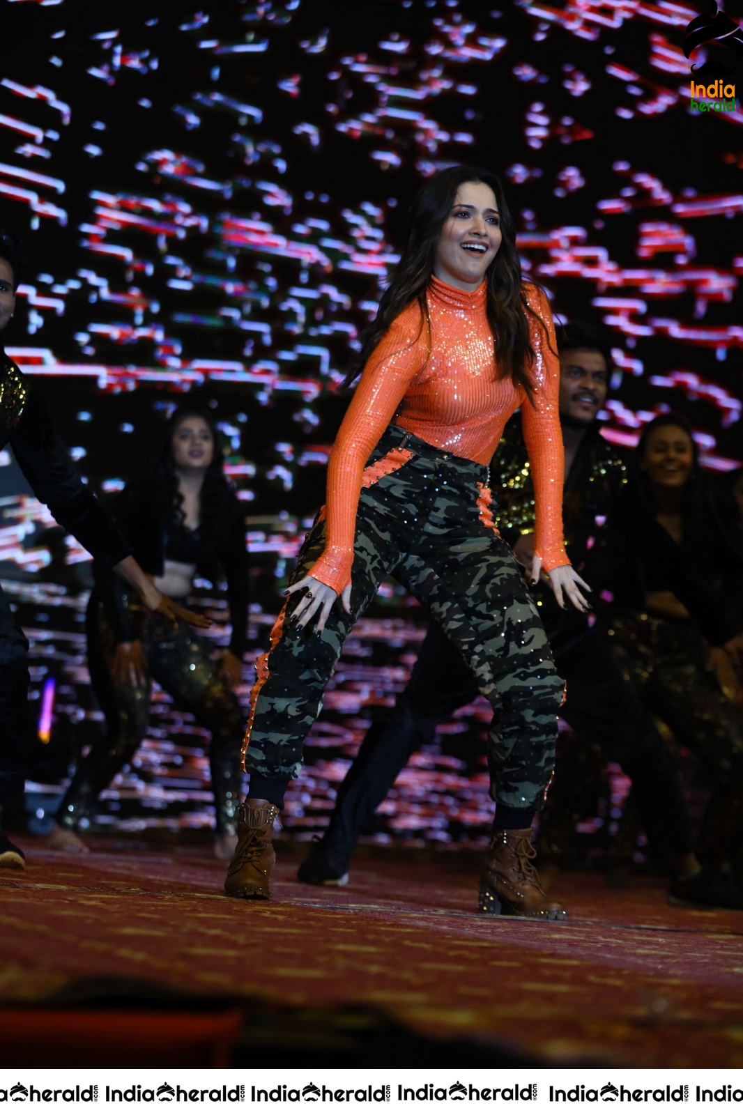 Hot Dance of Tamannaah On the Stage at Sarileru Neekevvaru event Set 1