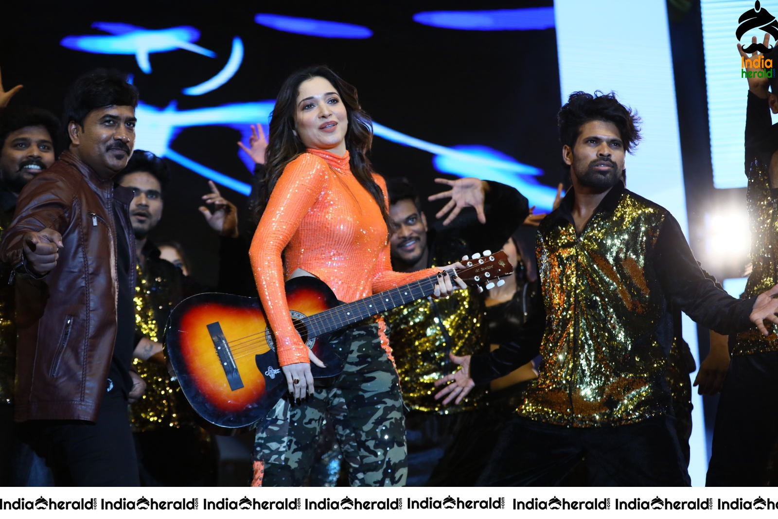 Hot Dance of Tamannaah On the Stage at Sarileru Neekevvaru event Set 1