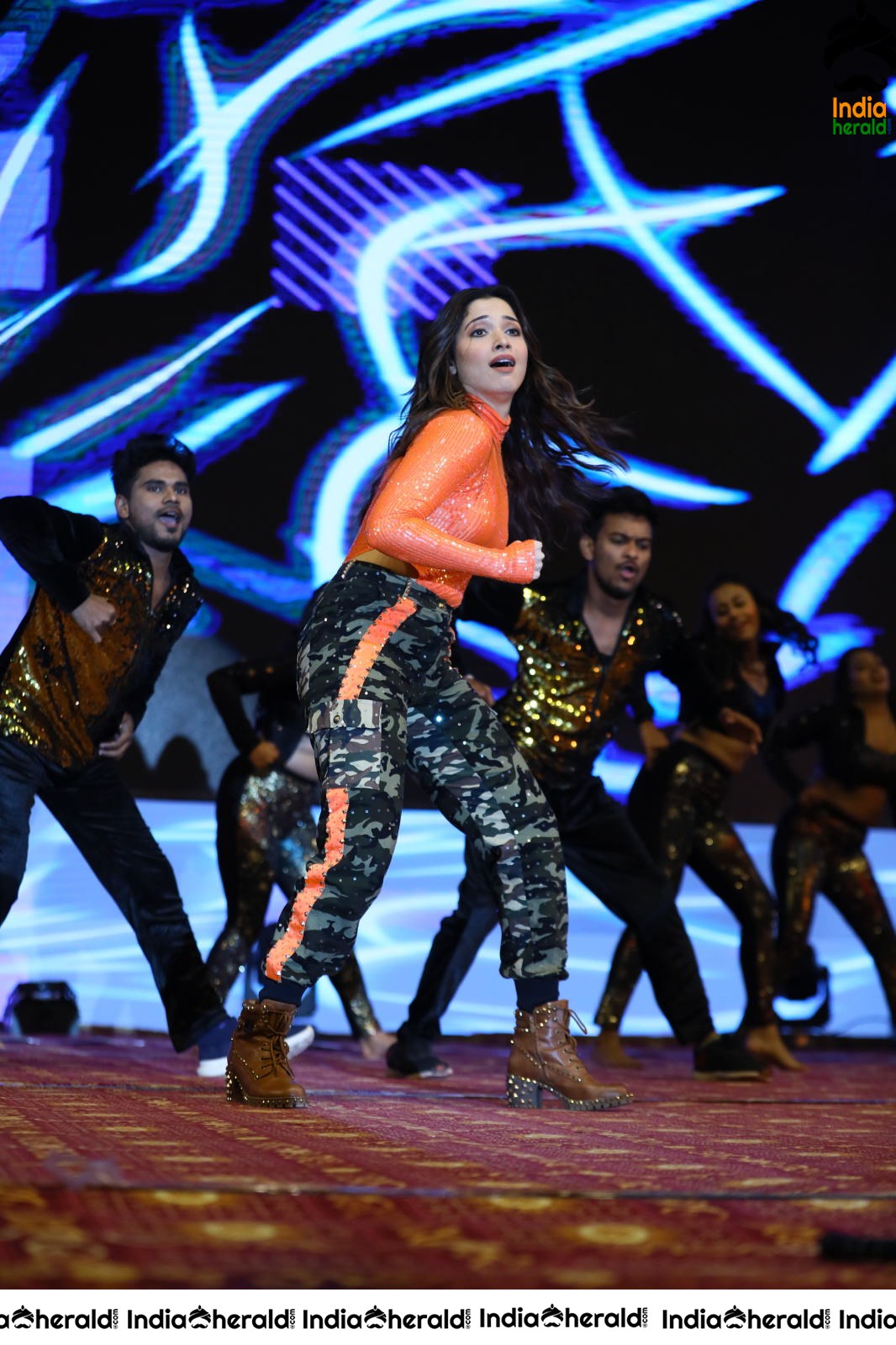 Hot Dance of Tamannaah On the Stage at Sarileru Neekevvaru event Set 1