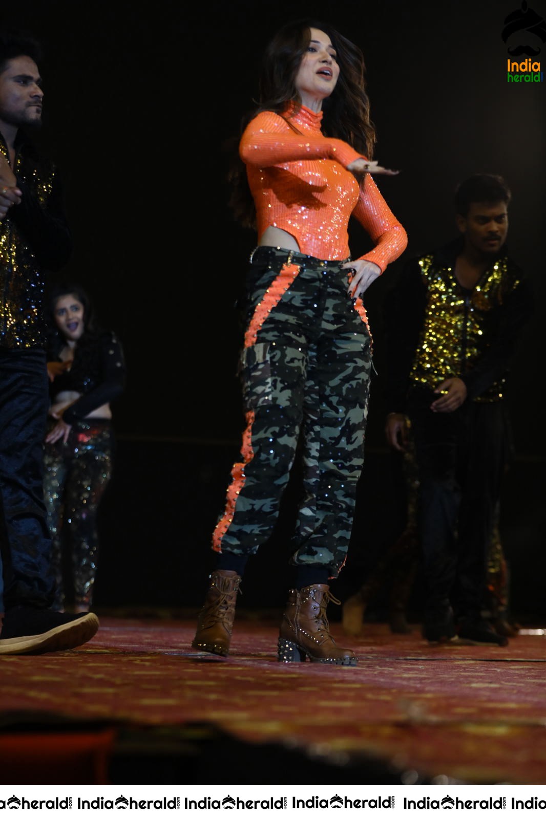 Hot Dance of Tamannaah On the Stage at Sarileru Neekevvaru event Set 1