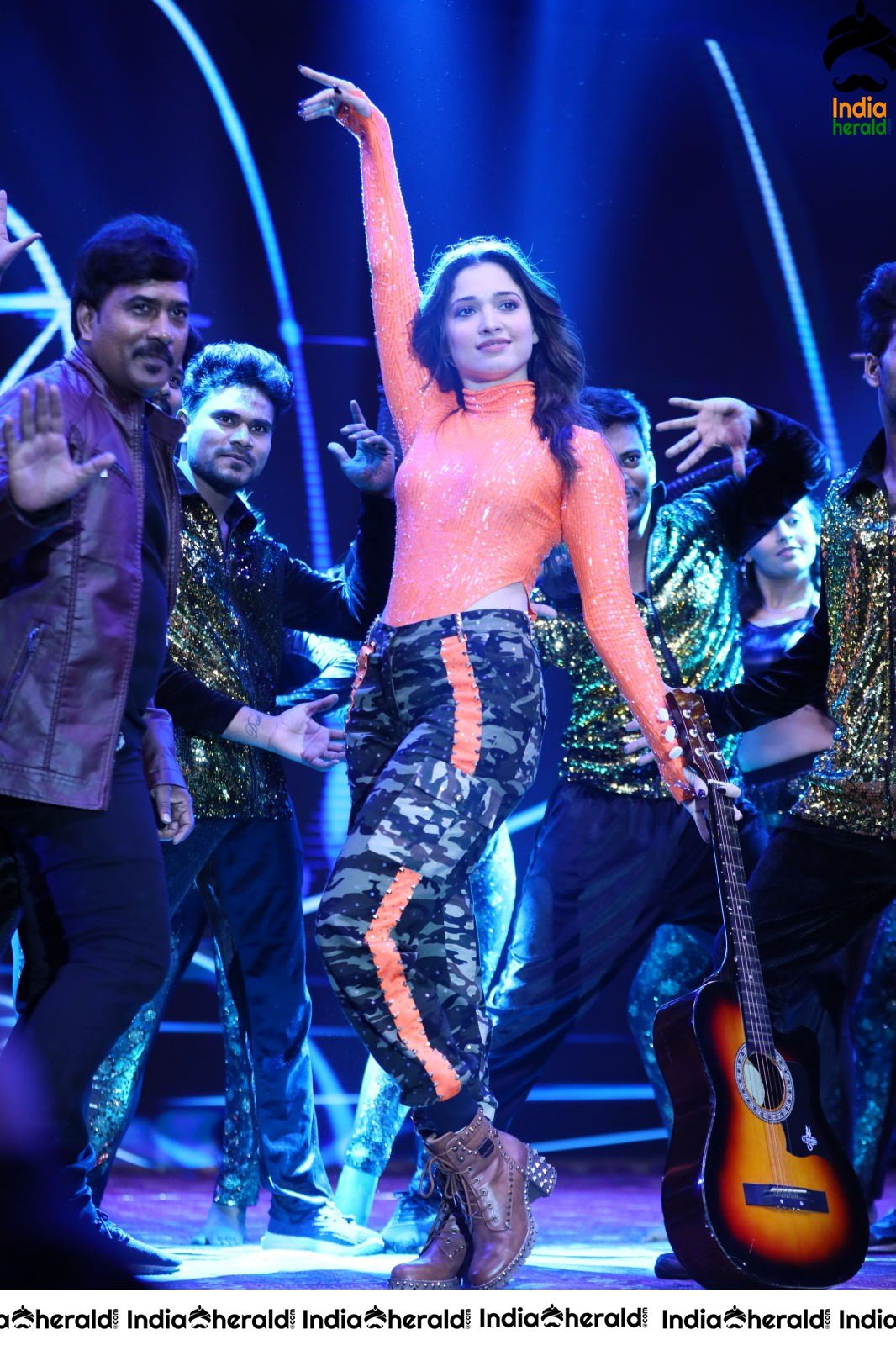 Hot Dance of Tamannaah On the Stage at Sarileru Neekevvaru event Set 2