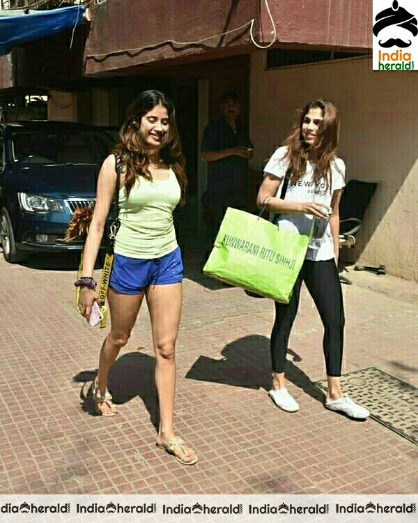 Hot Janhvi Kapoor Spotted Outside At Bandra