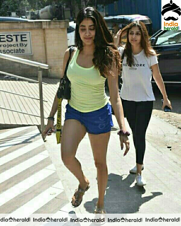 Hot Janhvi Kapoor Spotted Outside At Bandra