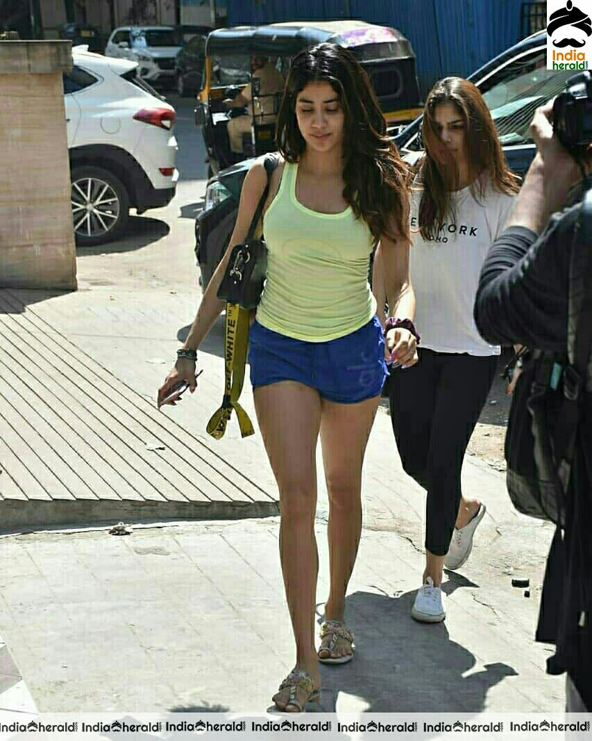 Hot Janhvi Kapoor Spotted Outside At Bandra