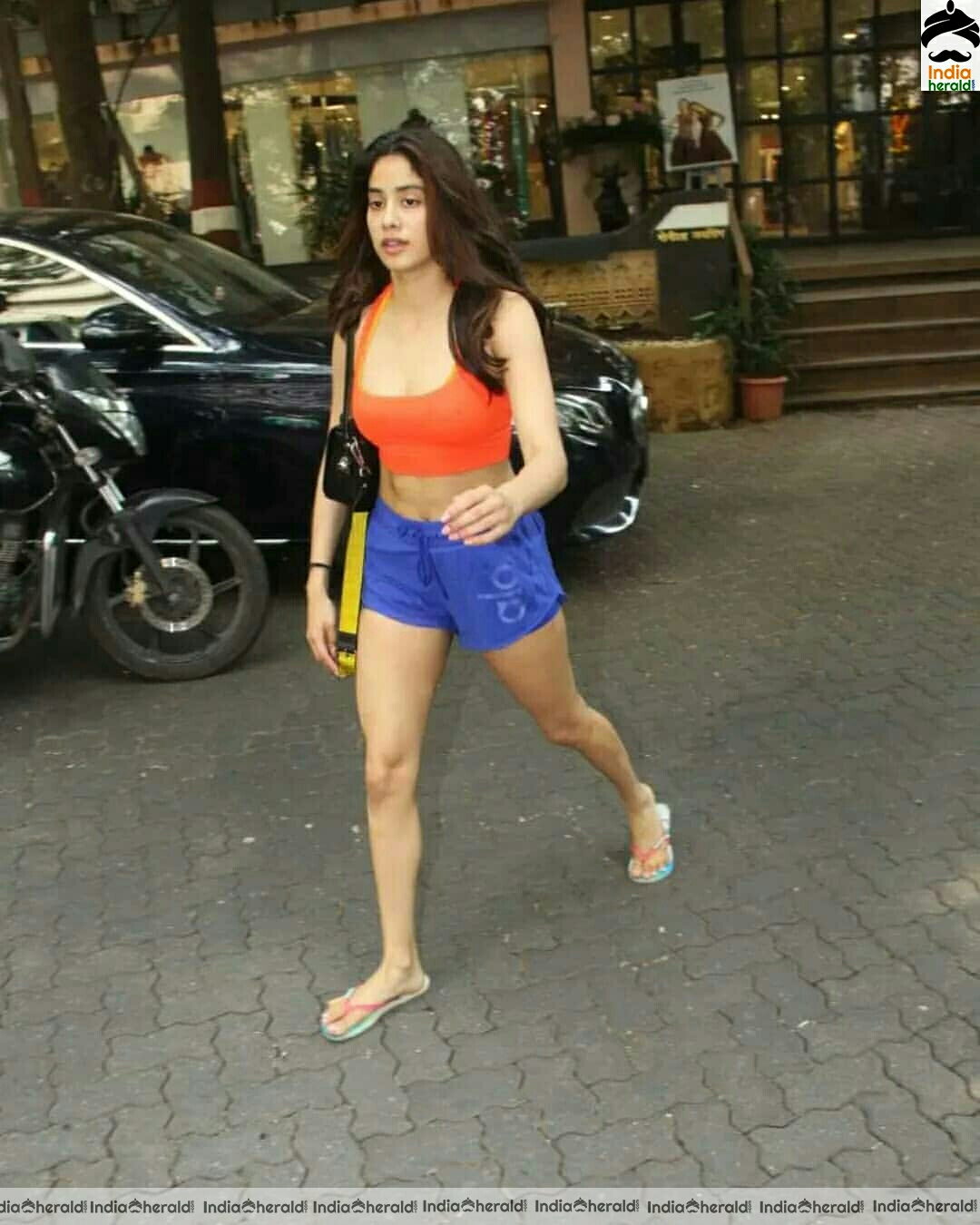 Hot Janhvi Kapoor Spotted Outside At Juhu