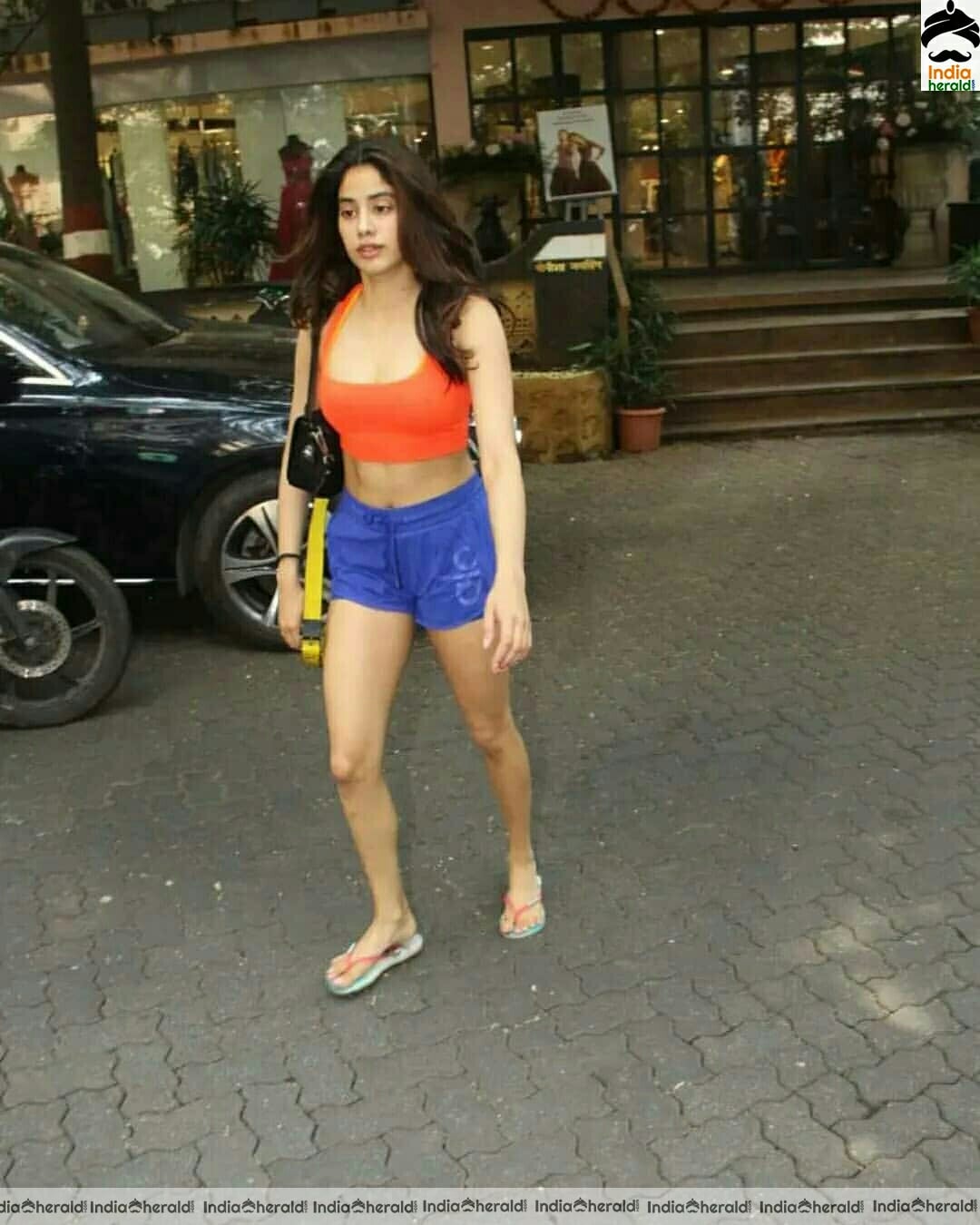 Hot Janhvi Kapoor Spotted Outside At Juhu