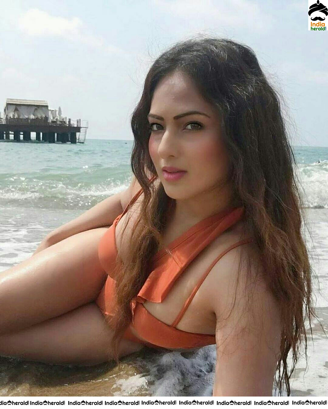 Hot Nikesha Raises The Heat In Beach As She Was In A Bikini