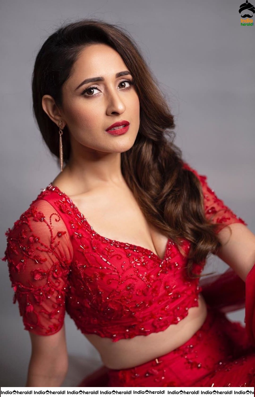 Hot Pragya Jaiswal Shows Her waistline For A Red Hot Photoshoot