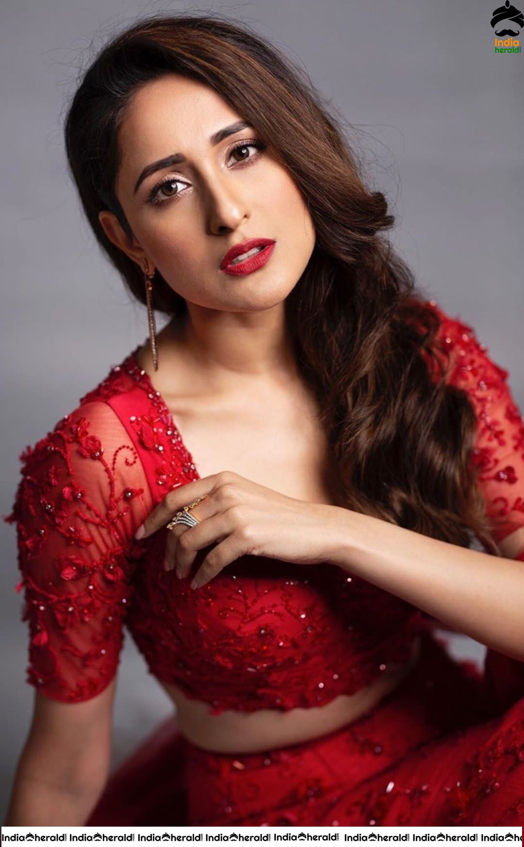 Hot Pragya Jaiswal Shows Her waistline For A Red Hot Photoshoot