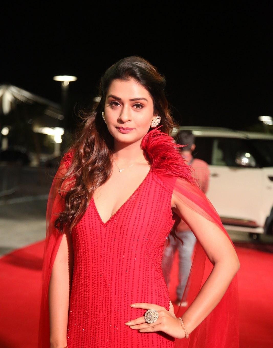 Hot Red Payal Rajput Stills From SIIMA Awards 2019 Red Carpet Set 3