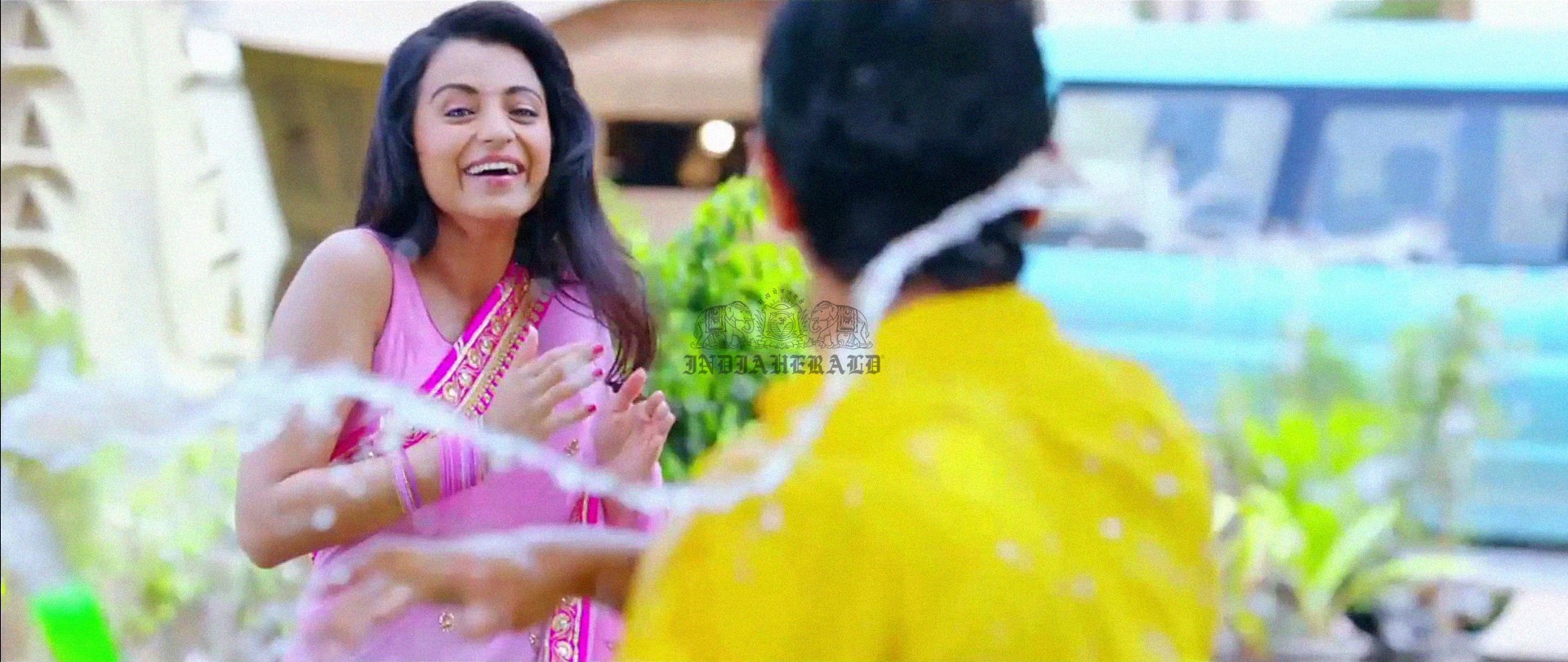 Hottest Photos of Trisha getting Wet and stripping her Saree Set 1