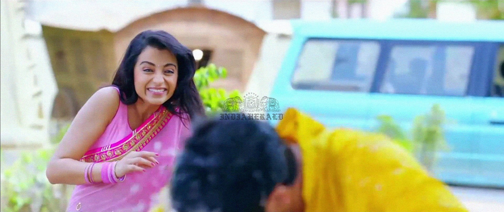 Hottest Photos of Trisha getting Wet and stripping her Saree Set 1