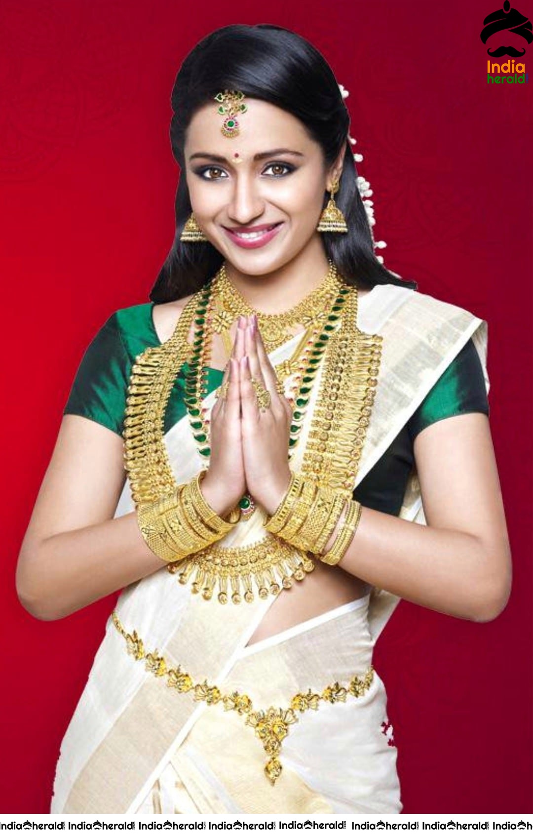 Hot Unseen And Exclusive Photos Of Trisha In Malayalam Style Onam Saree