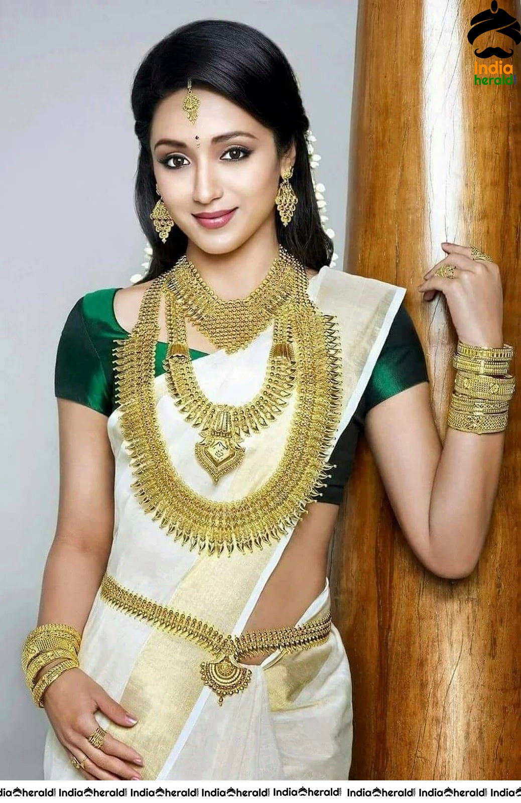 Hot Unseen And Exclusive Photos Of Trisha In Malayalam Style Onam Saree