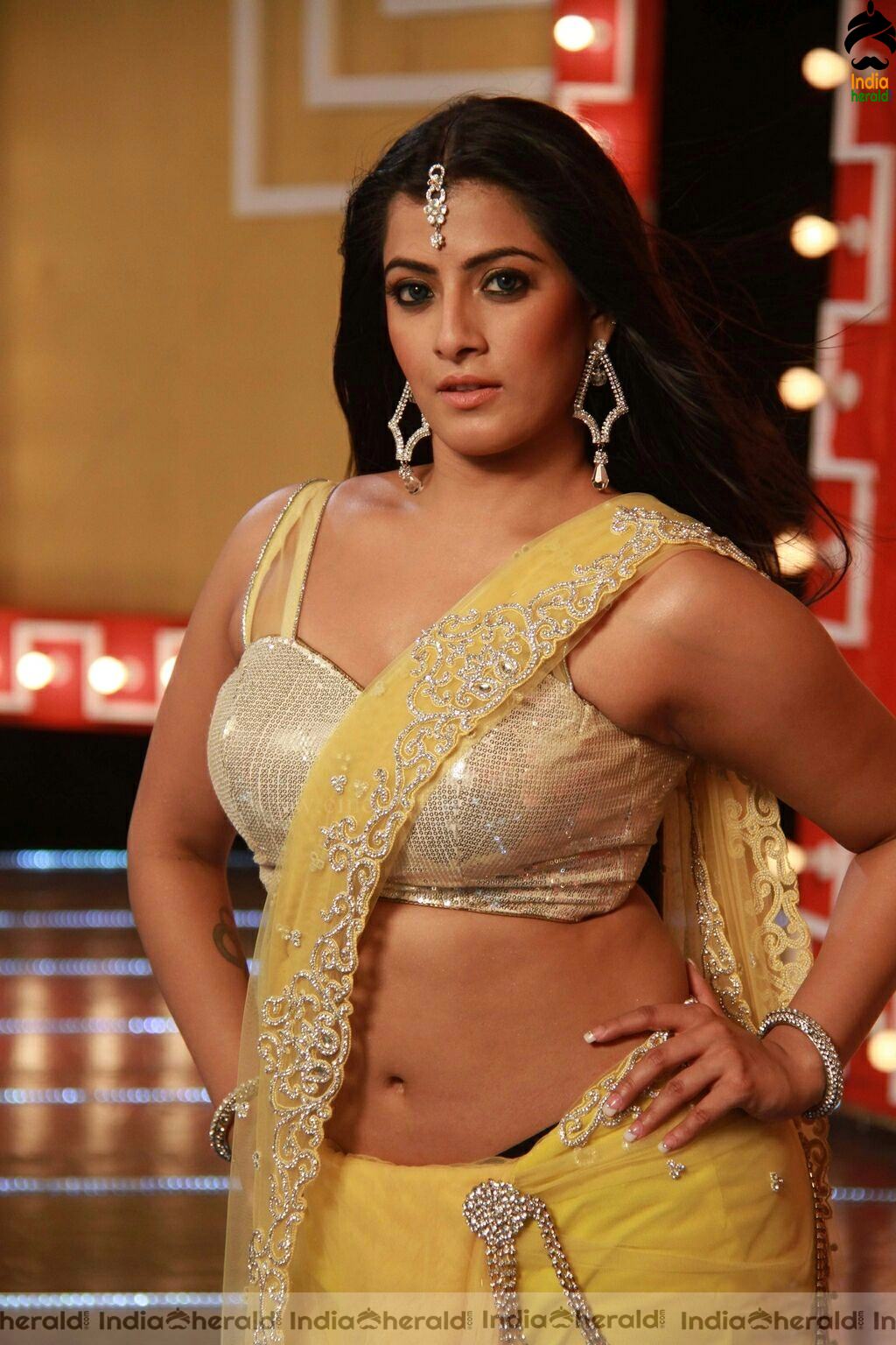 Hottest Exposing Photos of Varalaxmi and Anjali flaunting their fleshy belly and assets Set 1