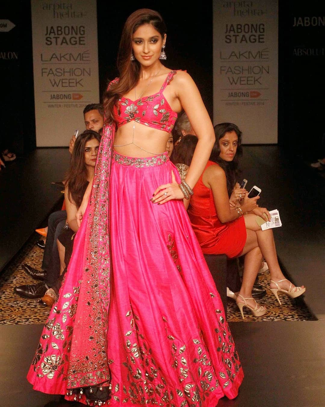 Ileana Walks The Ramp In A Waist Revealing Dress