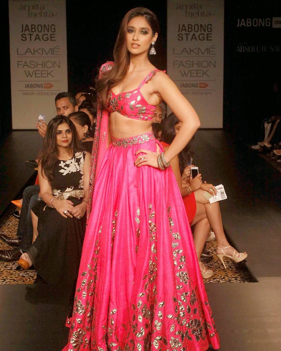 Ileana Walks The Ramp In A Waist Revealing Dress