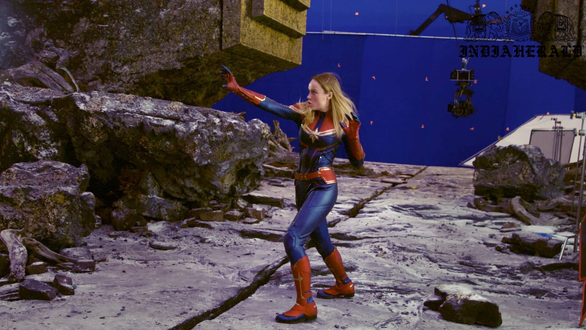 INDIA HERALD EXCLUSIVE UNSEEN BEHIND THE SCENES PHOTOS OF CAPTAIN MARVEL