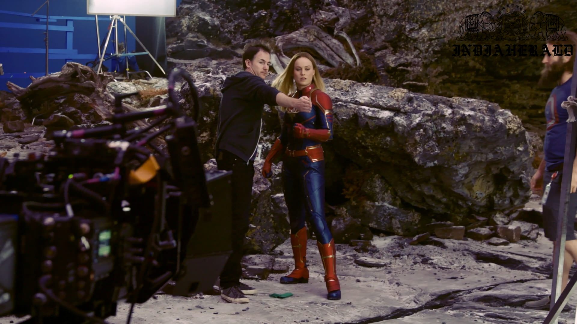 INDIA HERALD EXCLUSIVE UNSEEN BEHIND THE SCENES PHOTOS OF CAPTAIN MARVEL