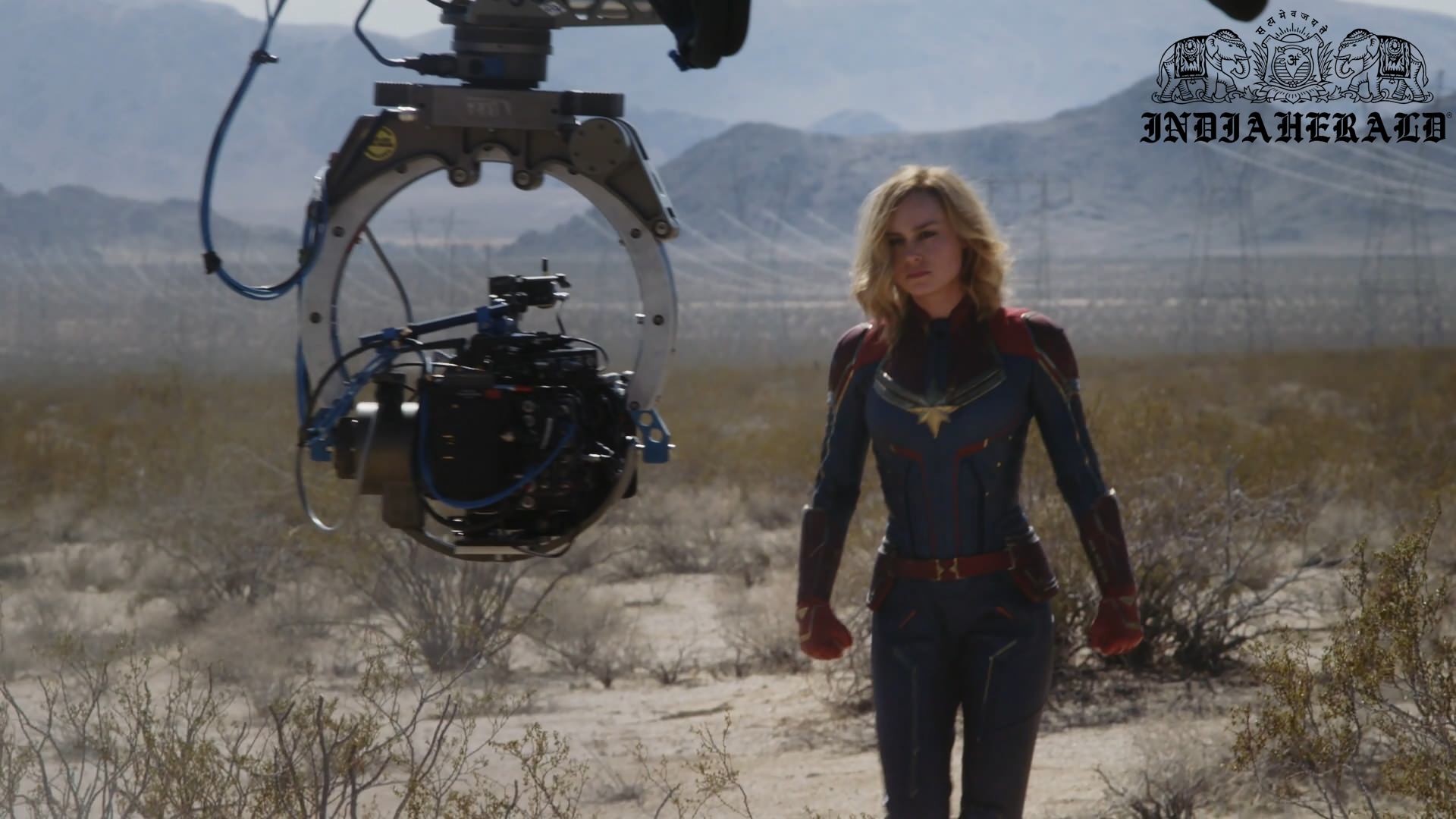 INDIA HERALD EXCLUSIVE UNSEEN BEHIND THE SCENES PHOTOS OF CAPTAIN MARVEL