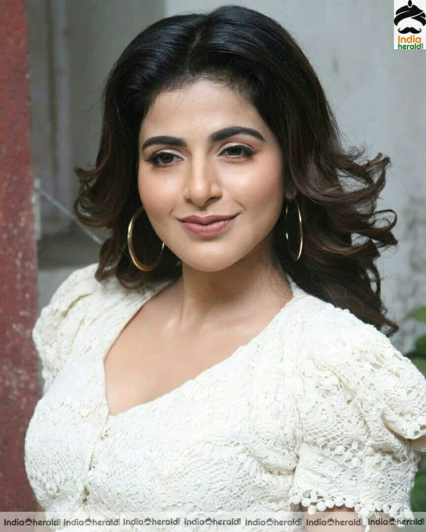 Iswarya Menon Latest Cute White Dress Stills