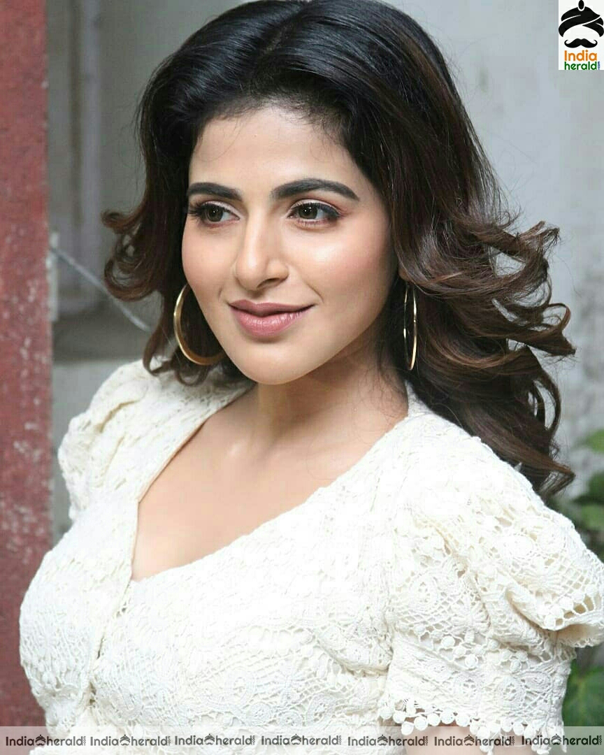 Iswarya Menon Latest Cute White Dress Stills