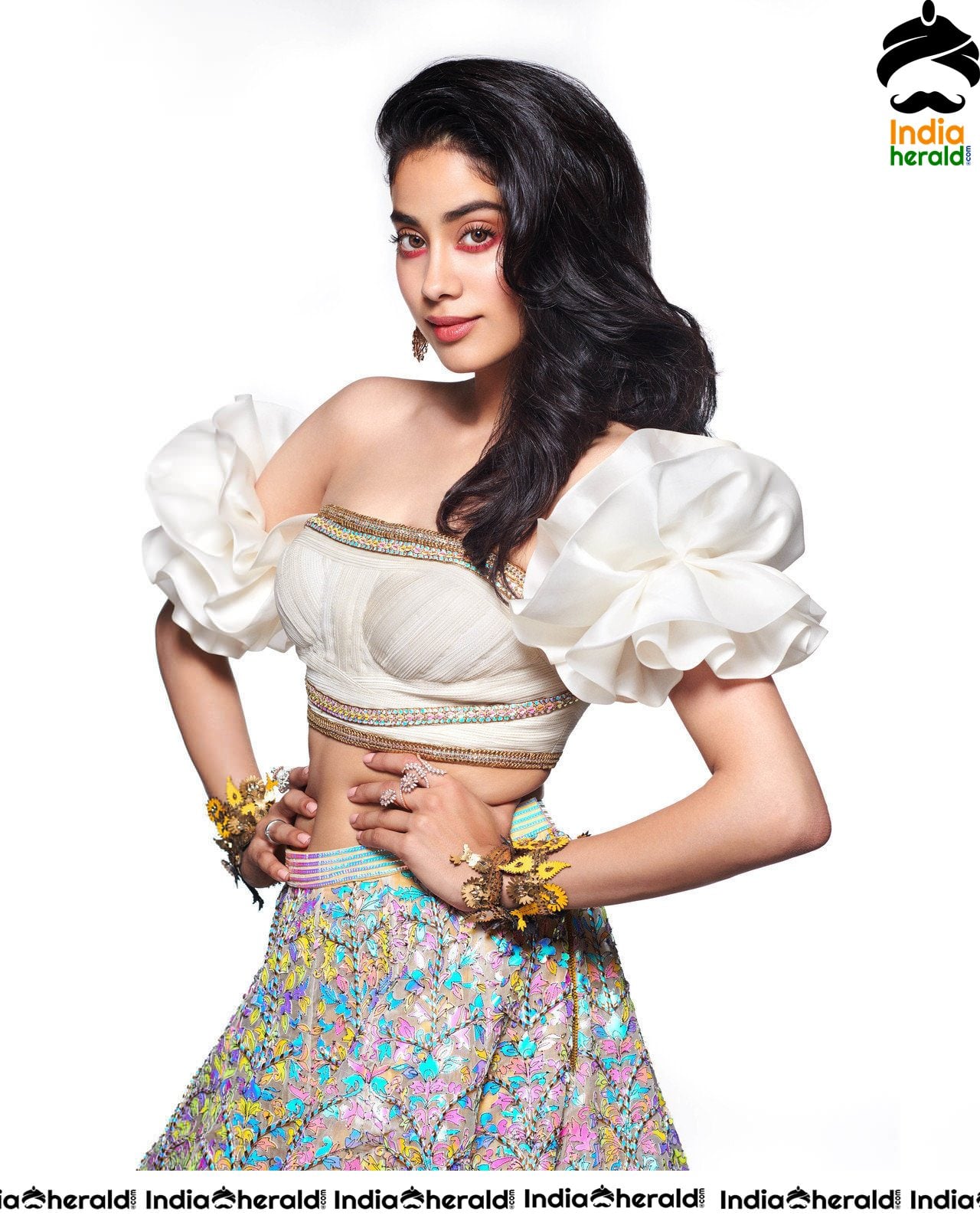 Jahnvi Kapoor Hot Cleavage Exposing Photoshoot Stills