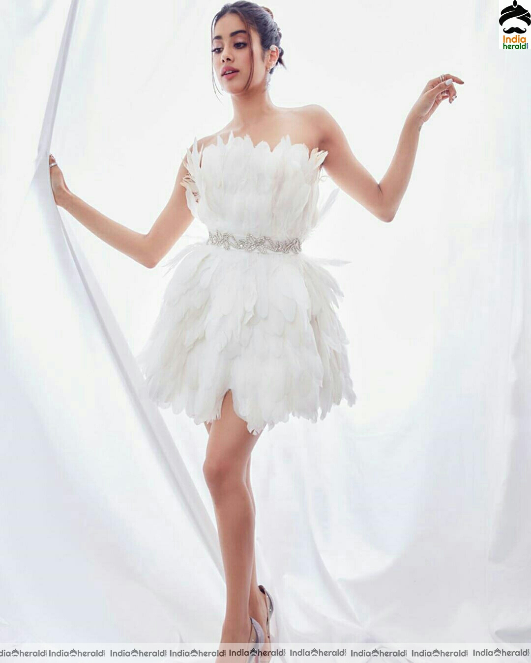 Janhvi Kapoor Hot And Cute White fairy Dress Stills