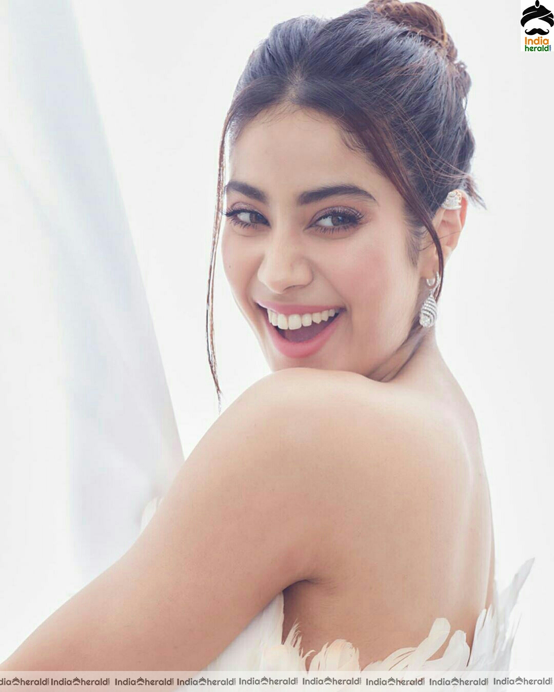 Janhvi Kapoor Hot And Cute White fairy Dress Stills