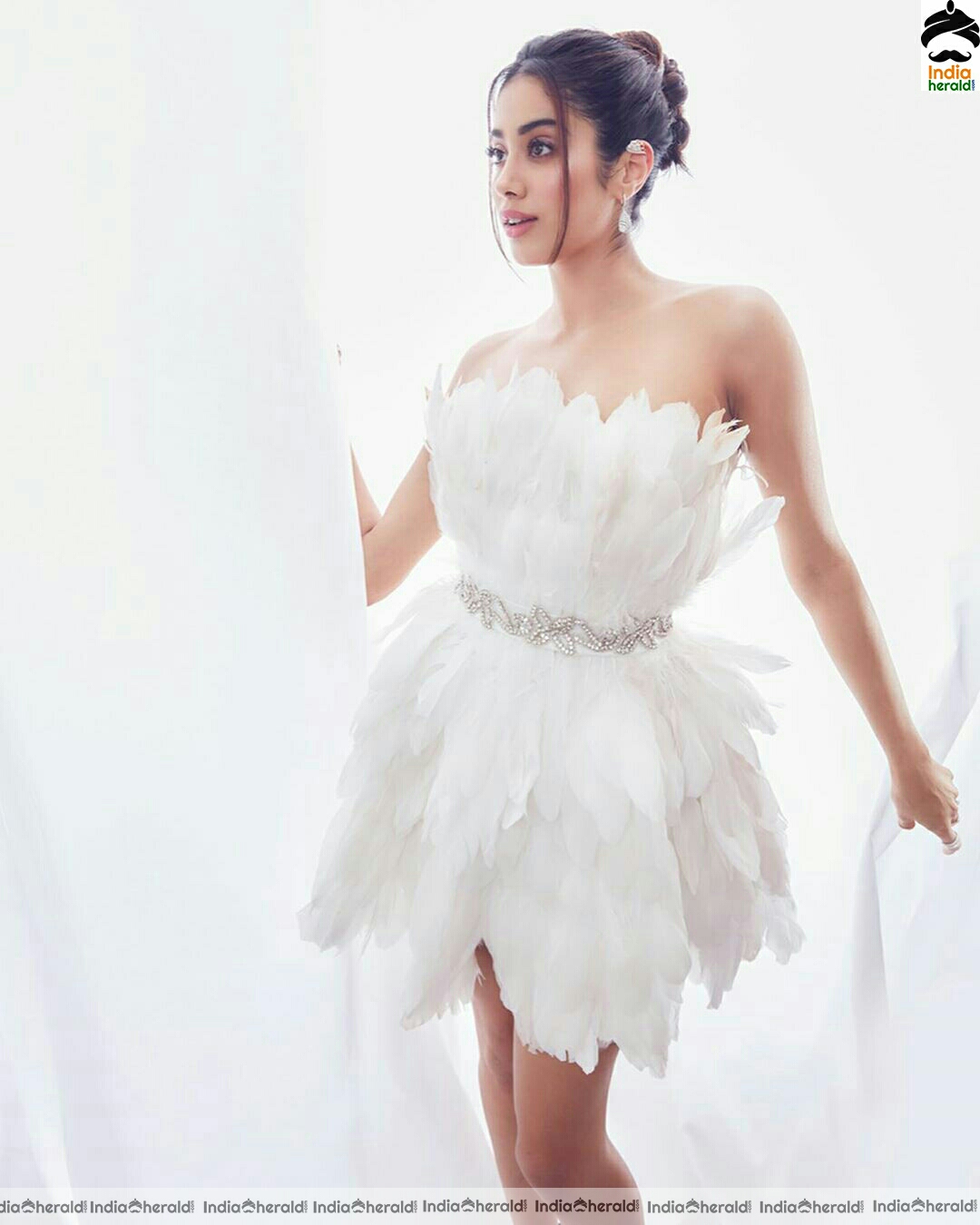 Janhvi Kapoor Hot And Cute White fairy Dress Stills