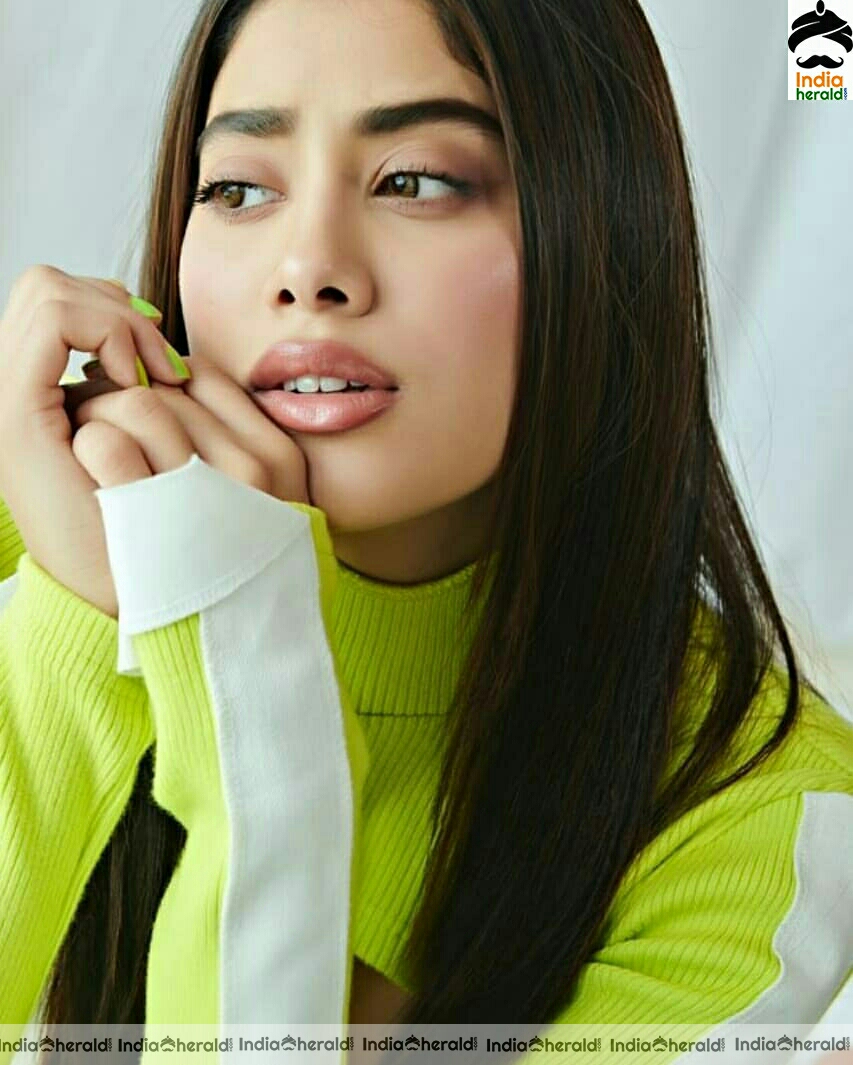 Janhvi Kapoor Hot White And Green Photo Stills