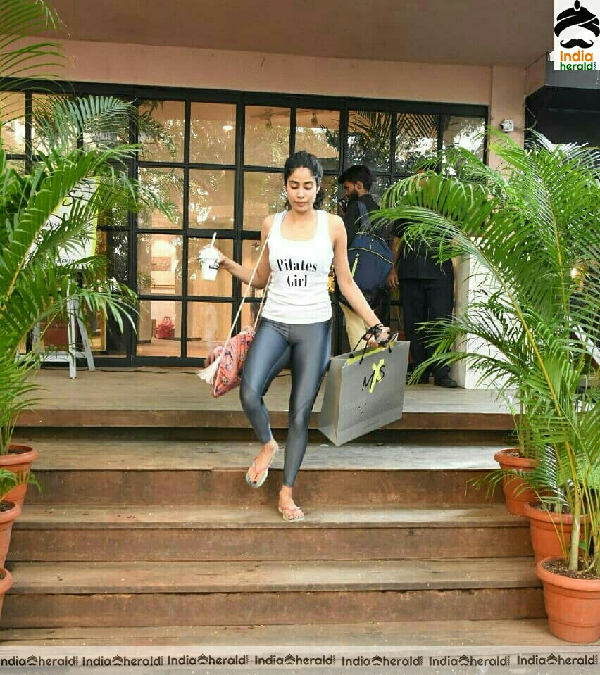 Janhvi Kapoor Spotted In Pilates Dress At Mumbai