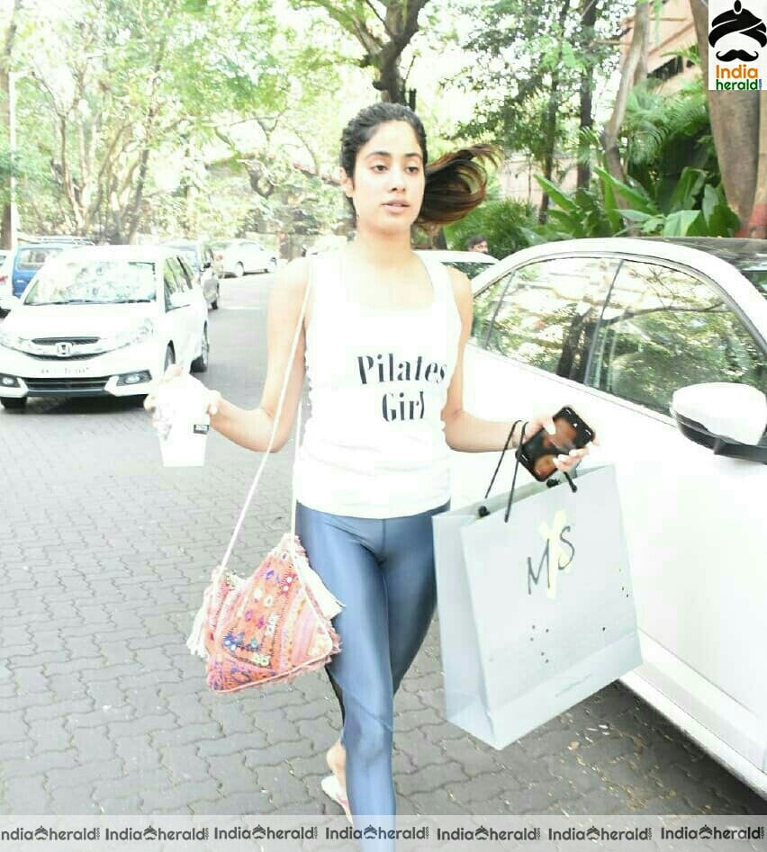 Janhvi Kapoor Spotted In Pilates Dress At Mumbai