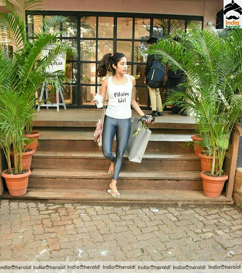 Janhvi Kapoor Spotted In Pilates Dress At Mumbai