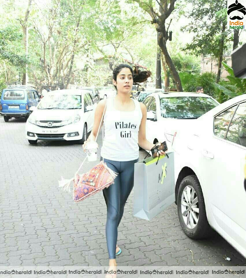 Janhvi Kapoor Spotted In Pilates Dress At Mumbai
