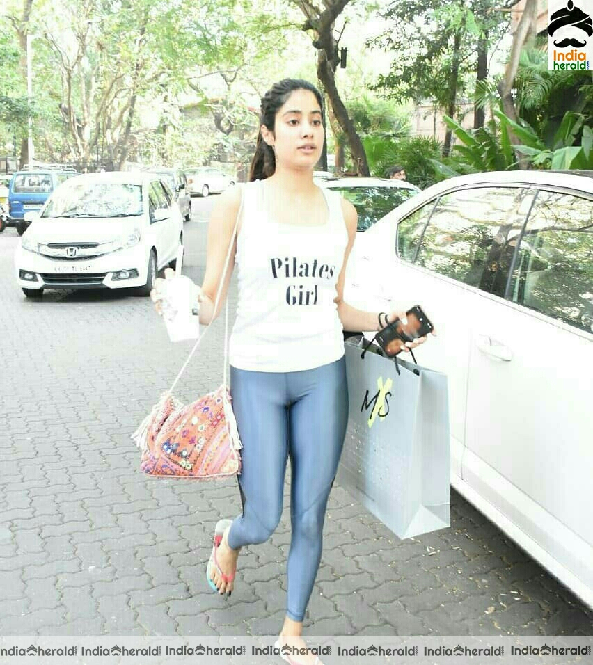 Janhvi Kapoor Spotted In Pilates Dress At Mumbai