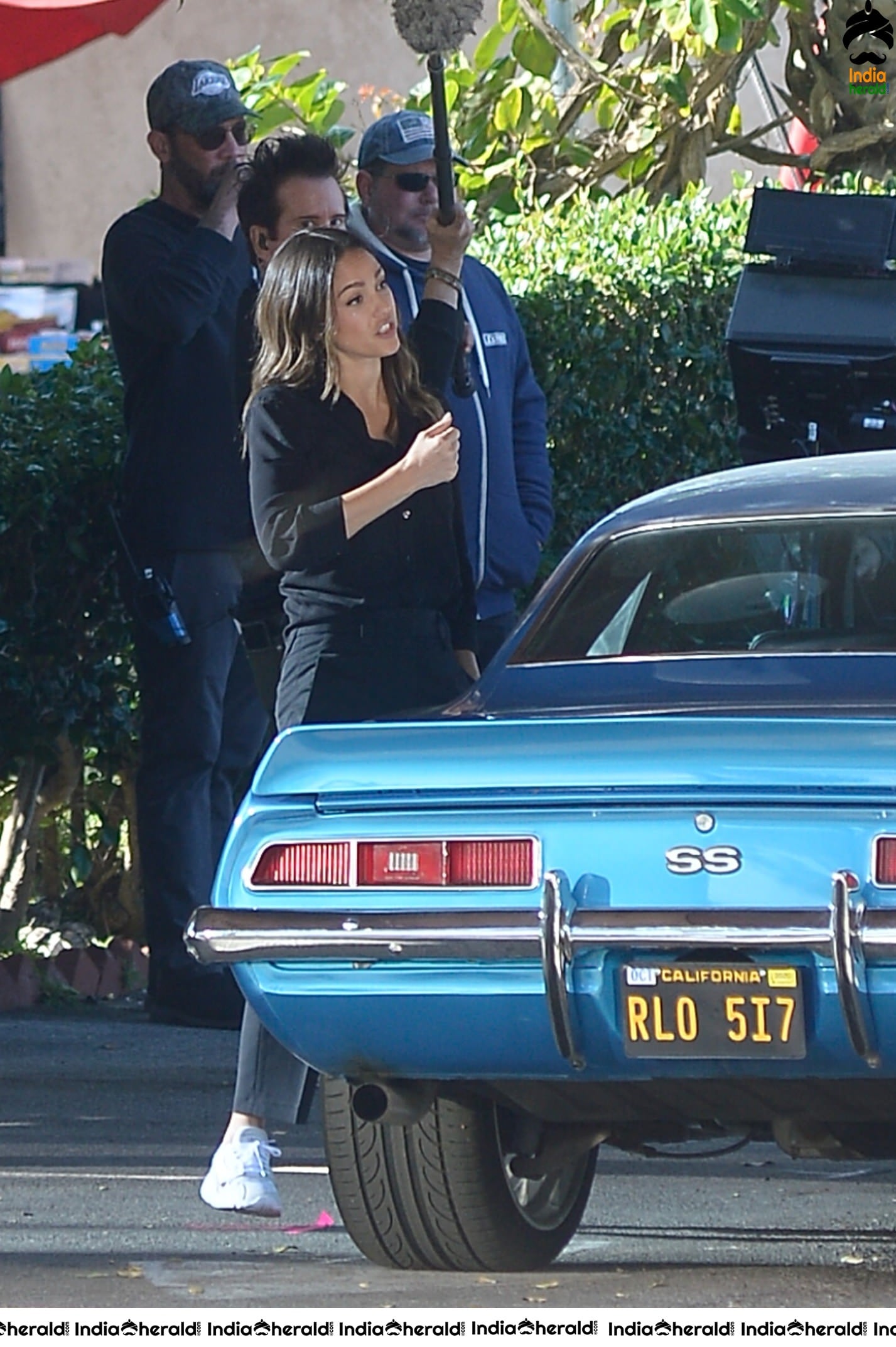 Jessica Alba and Gabrielle Union On the Set of LA Finest in Los Angeles