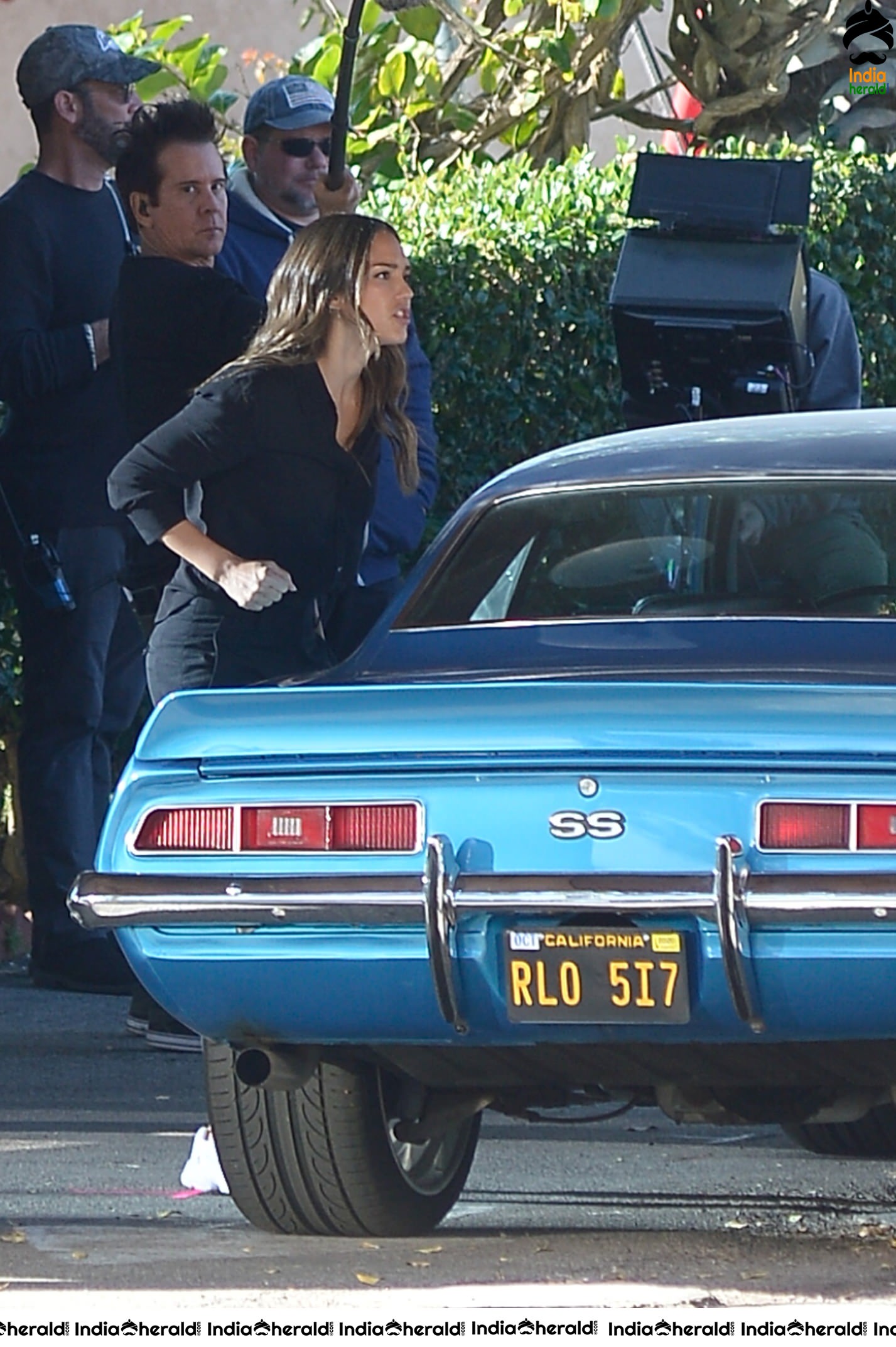 Jessica Alba and Gabrielle Union On the Set of LA Finest in Los Angeles