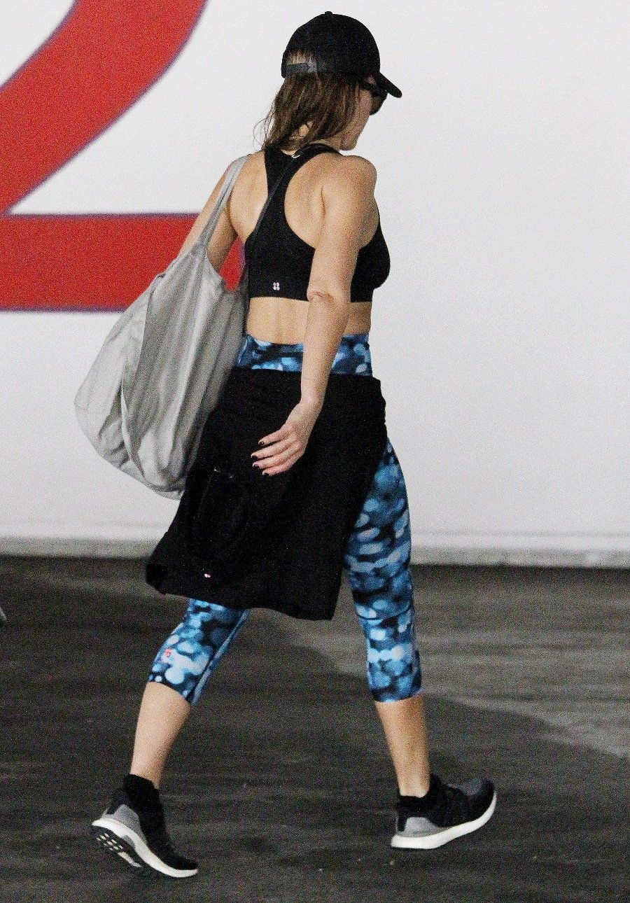 Jessica Alba Has A Workout At Cycle House In West Hollywood