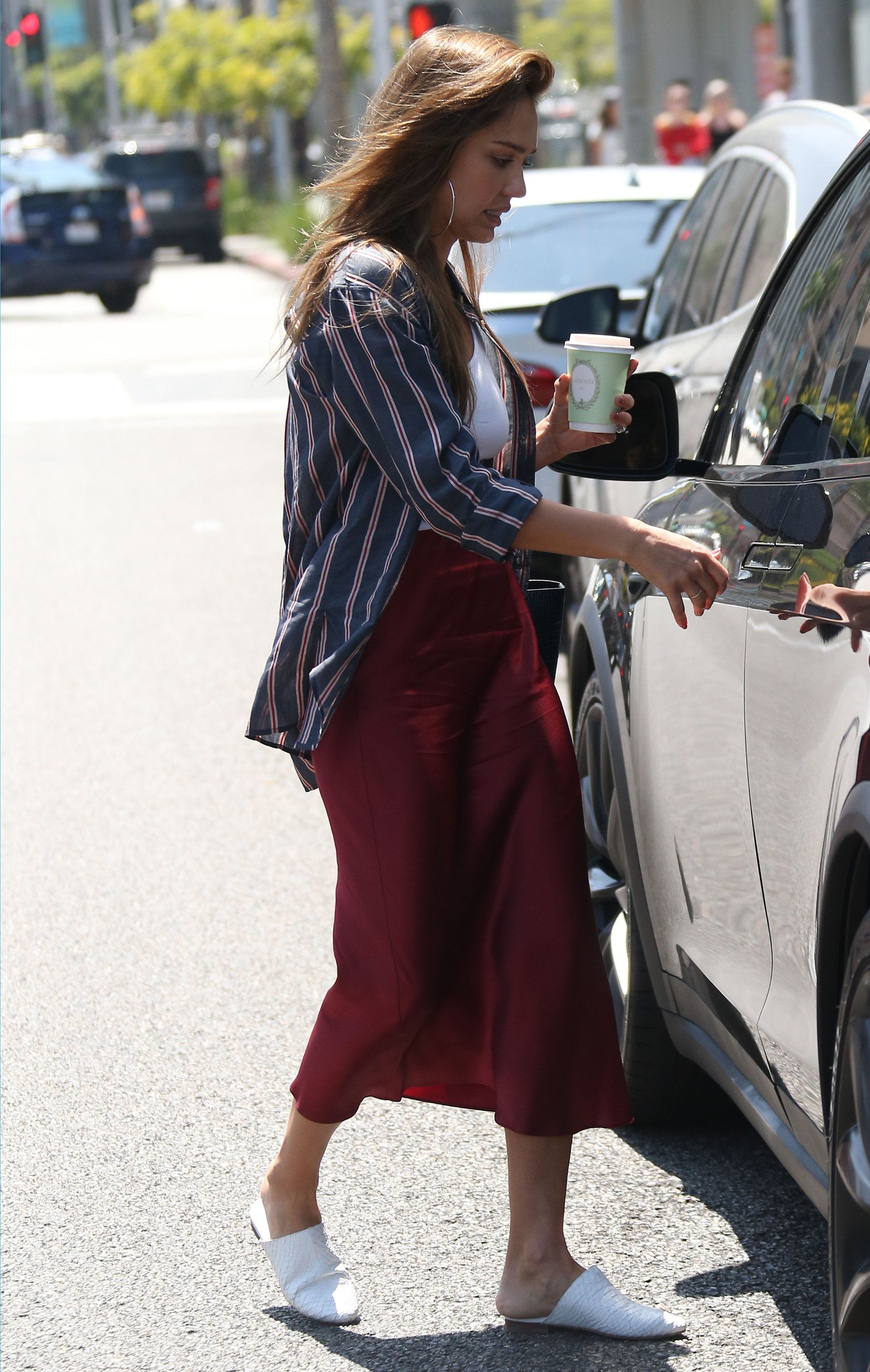 Jessica Alba Spotted In Transparent Tops At Beverly Hills