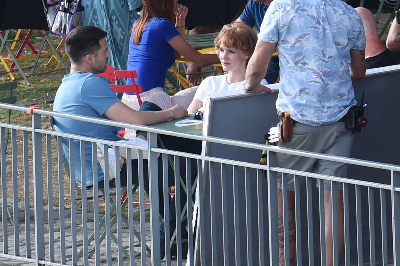 Jessica Chastain On The Sets Of 355 In Paris