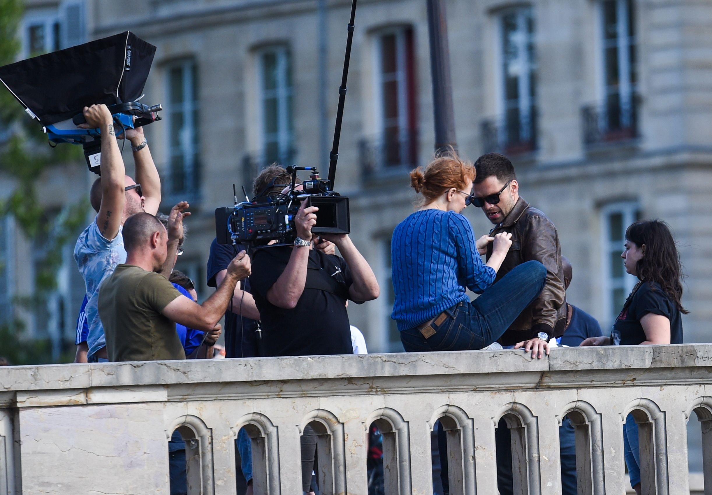 Jessica Chastain On The Sets Of 355 In Paris